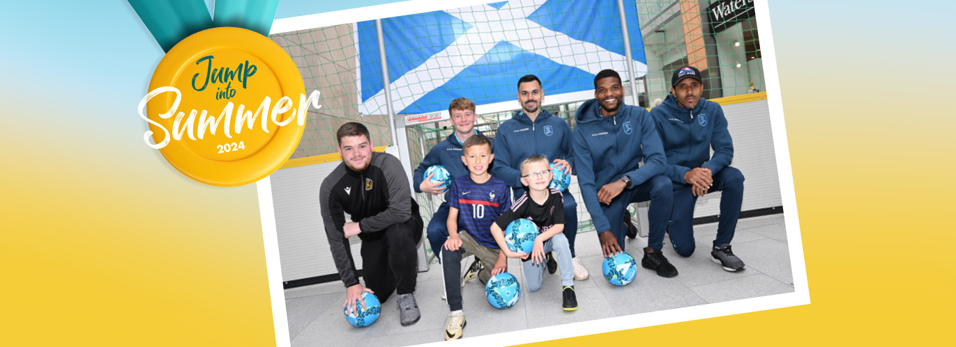 Livingston FC players joined in the fun at our ‘Jump into Summer’ event