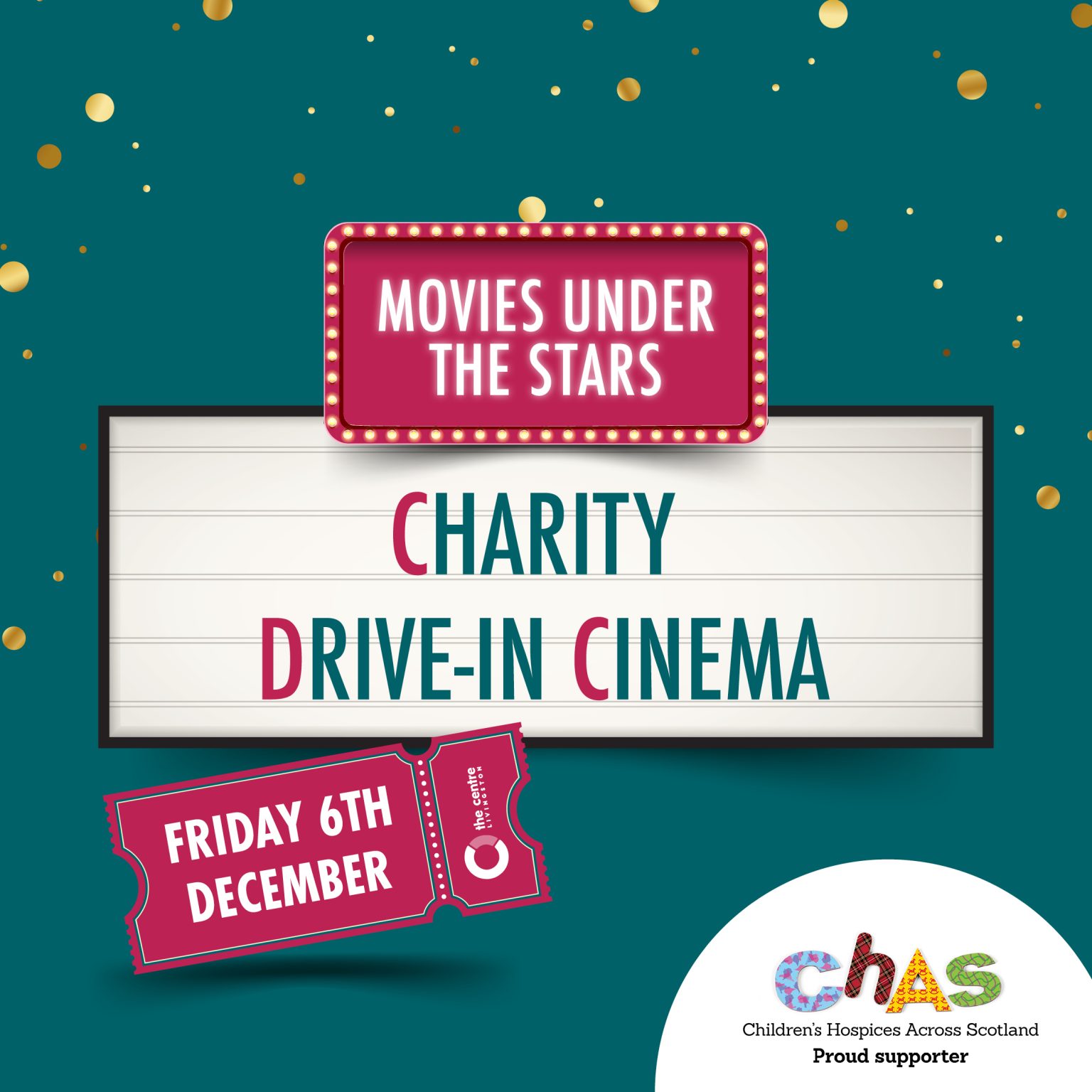 *POSTPONED* Movies Under the Stars: The Centre’s Charity Drive-In