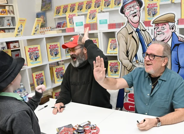 Jack & Victor from Still Game visit Born in Scotland at The Centre, Livingston to meet fans & sign copies of their new book