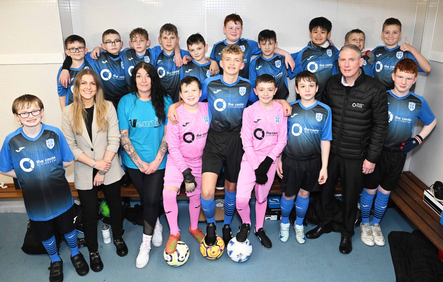 Vennie United Community FC under 12s football team wins first ever kit from The Centre, Livingston