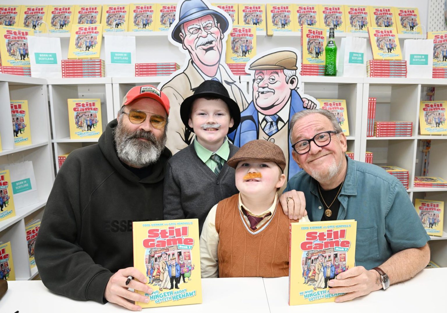 Jack & Victor from Still Game visit Born in Scotland at The Centre, Livingston to meet fans & sign copies of their new book